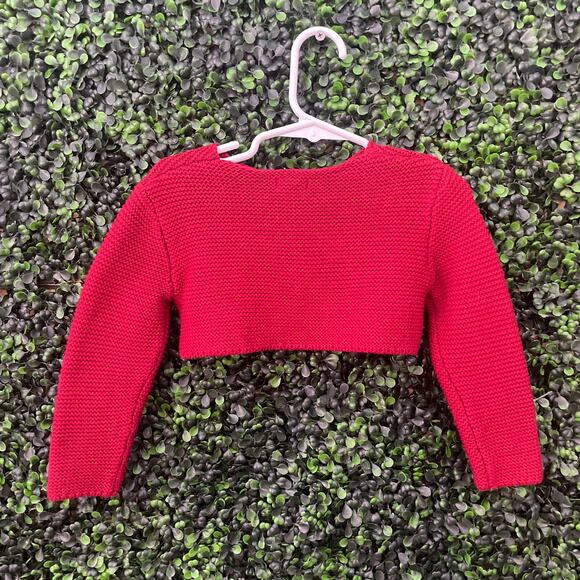 Gocco, Toddler Crop Sweater, Red size 2-3 - Picture 6 of 6